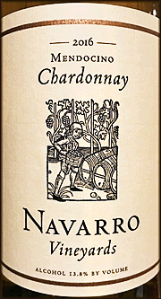 Navarro 2016 Mendocino Chardonnay