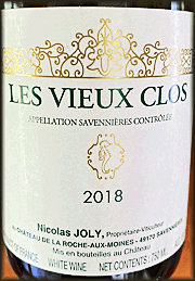 Nicolas Joly 2018 Les Vieux Clos Chenin Blanc