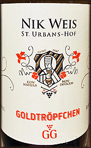 Nik Weis 2019 Piesporter Goldtropfchen GG Riesling