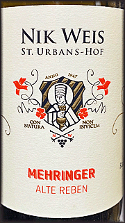 Nik Weis 2020 St. Urbans Hof Mehringer Alte Reben Riesling 