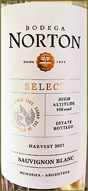 Norton 2021 Select Sauvignon Blanc