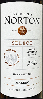 Norton 2022 Select Malbec