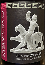 Nysa Vineyard 2016 Dundee Hills Pinot Noir