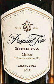 Pascual Toso 2019 Reserva Malbec
