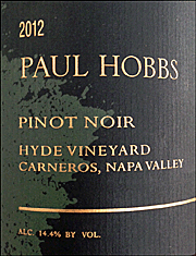 Paul Hobbs 2012 Hyde Vineyard Pinot Noir