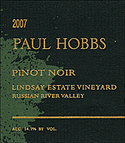 Paul Hobbs 2007 Lindsay Estate Pinot Noir