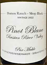 Pax 2022 Shop Block Pinot Blanc