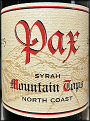 Pax 2023 Mountain Tops Syrah