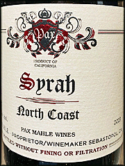 Pax 2023 North Coast Syrah