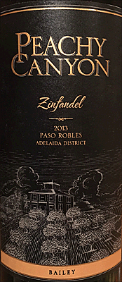 Peachy Canyon 2013 Bailey Zinfandel