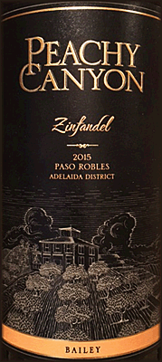 Peachy Canyon 2015 Bailey Zinfandel