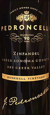 Pedroncelli 2015 Bushnell Vineyard Zinfandel