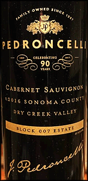 Pedroncelli 2016 Block 007 Cabernet Sauvignon