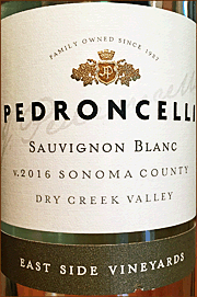 Pedroncelli 2016 East Side Sauvignon Blanc