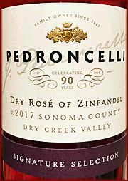 Pedroncelli 2017 Dry Rose of Zinfandel