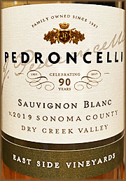 Pedroncelli 2019 East Side Vineyards Sauvignon Blanc