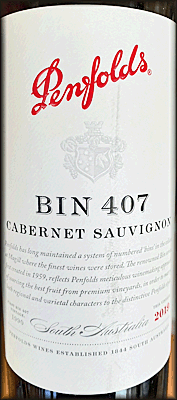 Penfolds 2019 Bin 407