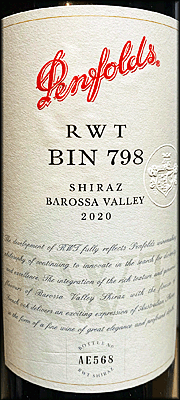 Penfolds 2020 RWT Bin 798