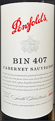 Penfolds 2021 Bin 407 Cabernet Sauvignon