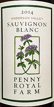 Pennyroyal Farm 2014 Sauvignon Blanc
