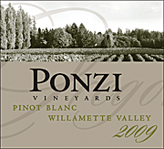 Ponzi 2009 Pinot Blanc