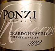 Ponzi 2012 Reserve Chardonnay