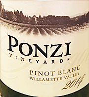 Ponzi 2014 Pinot Blanc
