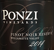 Ponzi 2014 Reserve Pinot Noir