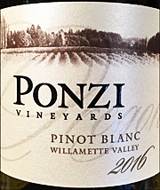 Ponzi 2016 Pinot Blanc