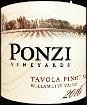 Ponzi 2016 Tavola Pinot Noir