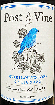 Post & Vine 2021 Mule Plane Carignane