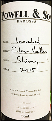 Powell & Son 2015 Loechel Shiraz