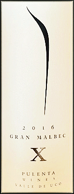 Pulenta 2016 Gran X Malbec