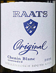 Raats 2021 Original Chenin Blanc