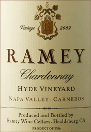 Ramey 2009 Hyde Chardonnay