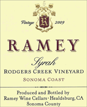 Ramey 2009 Rodgers Creek Syrah