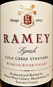 Ramey 2013 Cole Creek Syrah