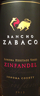 Rancho Zabaco 2012 Sonoma Heritage Vines Zinfandel