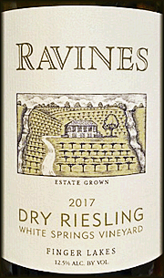 Ravines 2017 White Springs Vineyard Riesling
