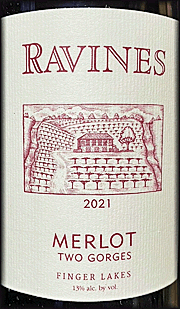 Ravines 2021 Two Gorges Merlot