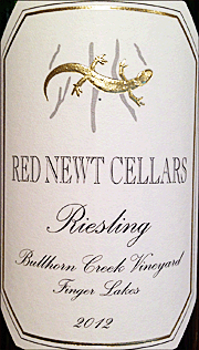 Red Newt 2012 Bullhorn Creek Riesling