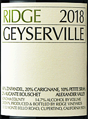 Ridge 2018 Geyserville