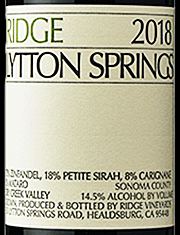 Ridge 2018 Lytton Springs