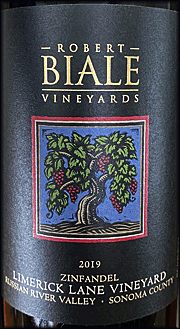 Robert Biale 2019 Limerick Lane Zinfandel