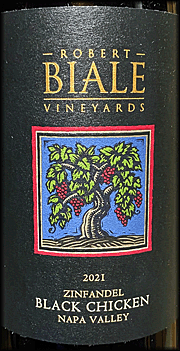 Robert Biale 2021 Black Chicken Zinfandel