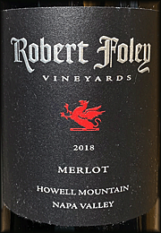 Robert Foley 2018 Howell Mountain Merlot