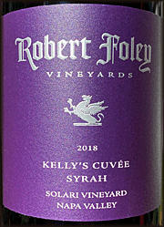 Robert Foley 2018 Kelly's Cuvee Syrah