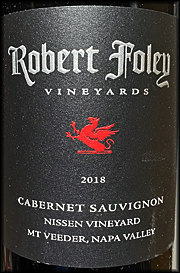 Robert Foley 2018 Nissen Vineyard Cabernet Sauvignon