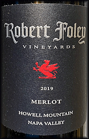 Robert Foley 2019 Howell Mountain Merlot
