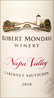 Robert Mondavi 2010 Napa Valley Cabernet Sauvignon